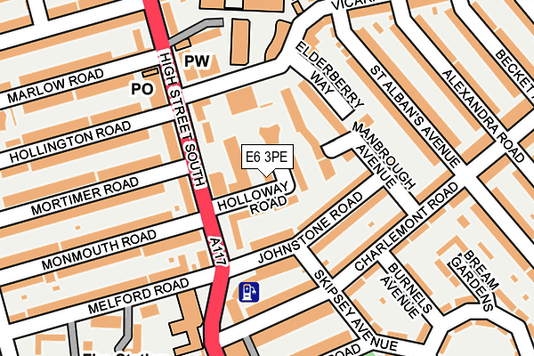 E6 3PE map - OS OpenMap – Local (Ordnance Survey)