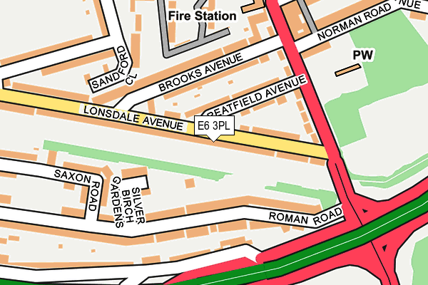 E6 3PL map - OS OpenMap – Local (Ordnance Survey)