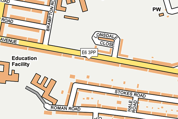 E6 3PP map - OS OpenMap – Local (Ordnance Survey)