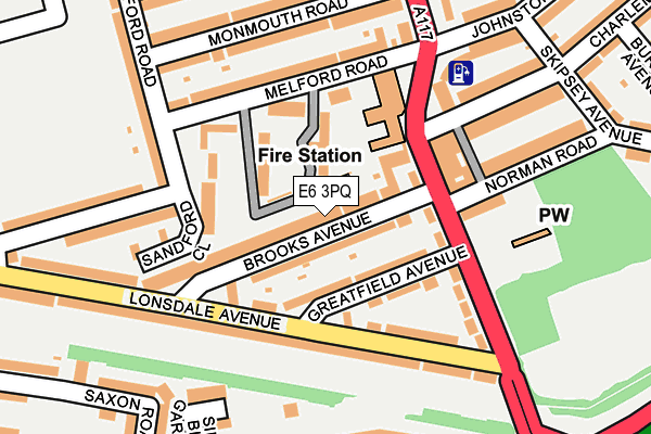 E6 3PQ map - OS OpenMap – Local (Ordnance Survey)