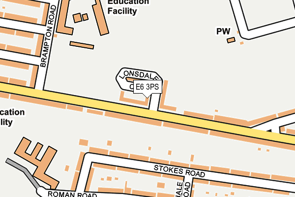 E6 3PS map - OS OpenMap – Local (Ordnance Survey)