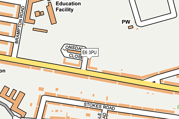 E6 3PU map - OS OpenMap – Local (Ordnance Survey)