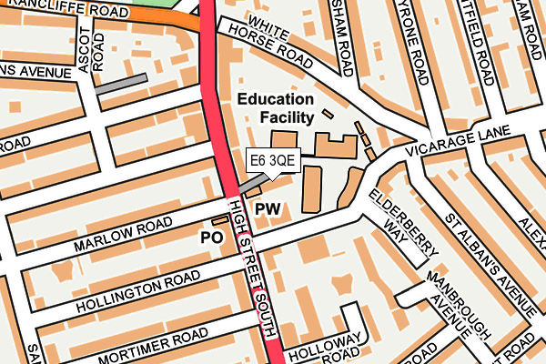 E6 3QE map - OS OpenMap – Local (Ordnance Survey)