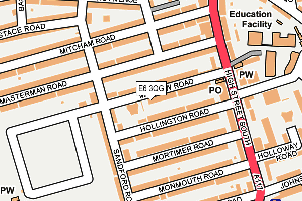 E6 3QG map - OS OpenMap – Local (Ordnance Survey)