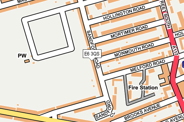 E6 3QS map - OS OpenMap – Local (Ordnance Survey)