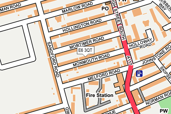 E6 3QT map - OS OpenMap – Local (Ordnance Survey)