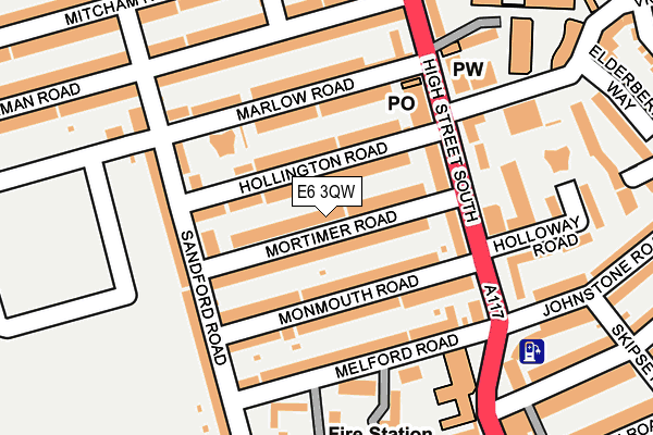 E6 3QW map - OS OpenMap – Local (Ordnance Survey)