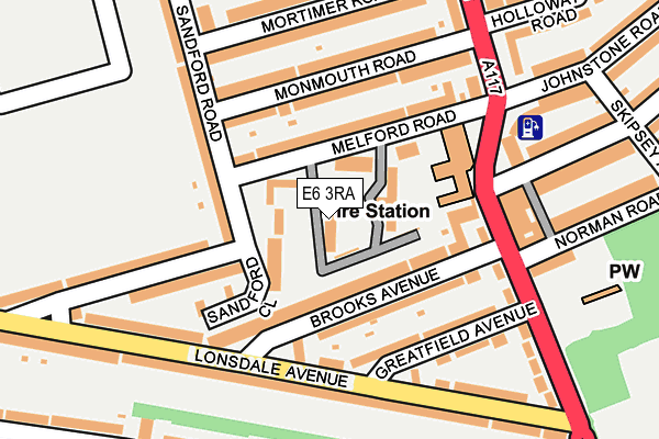 E6 3RA map - OS OpenMap – Local (Ordnance Survey)