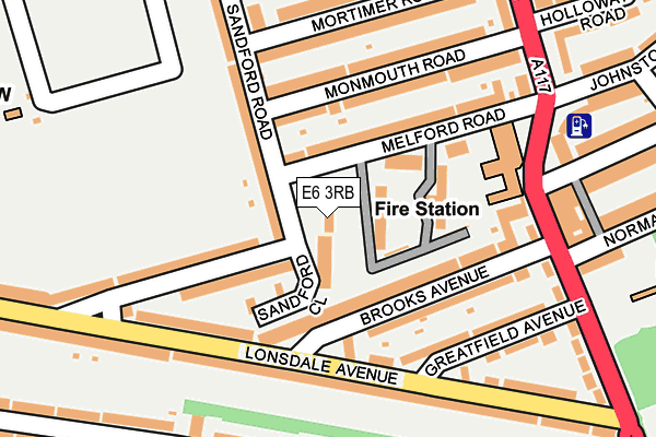 E6 3RB map - OS OpenMap – Local (Ordnance Survey)