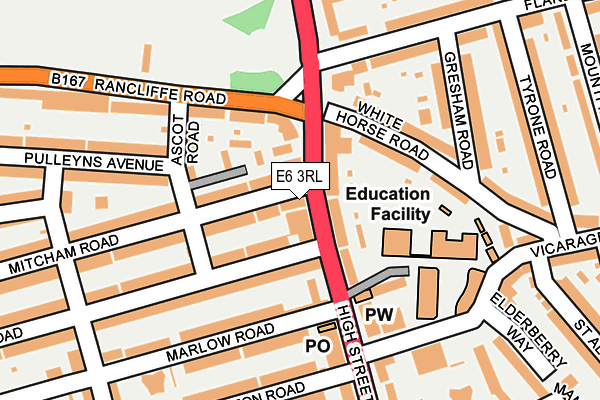 E6 3RL map - OS OpenMap – Local (Ordnance Survey)