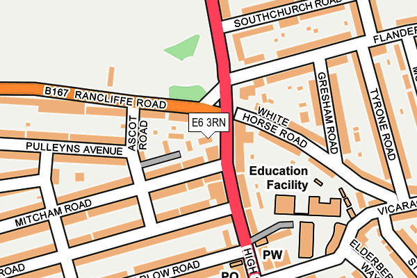 E6 3RN map - OS OpenMap – Local (Ordnance Survey)