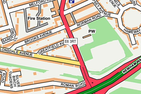 E6 3RT map - OS OpenMap – Local (Ordnance Survey)