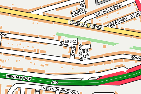 E6 3RZ map - OS OpenMap – Local (Ordnance Survey)