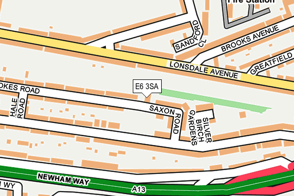 E6 3SA map - OS OpenMap – Local (Ordnance Survey)