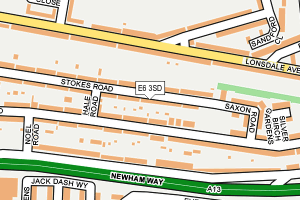 E6 3SD map - OS OpenMap – Local (Ordnance Survey)