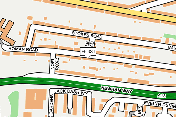 E6 3SJ map - OS OpenMap – Local (Ordnance Survey)