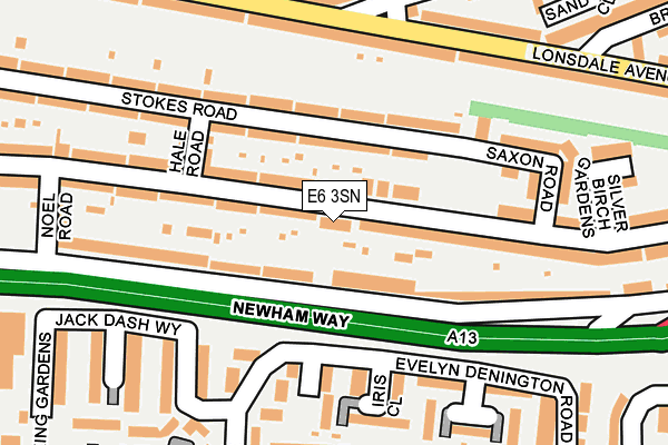 E6 3SN map - OS OpenMap – Local (Ordnance Survey)