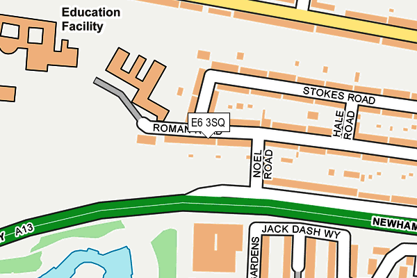 E6 3SQ map - OS OpenMap – Local (Ordnance Survey)