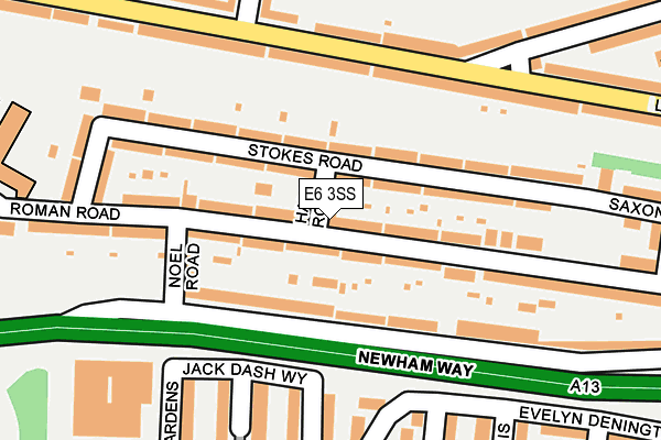 E6 3SS map - OS OpenMap – Local (Ordnance Survey)