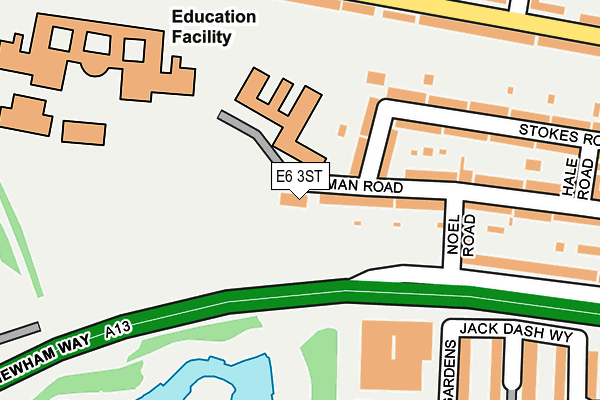 E6 3ST map - OS OpenMap – Local (Ordnance Survey)