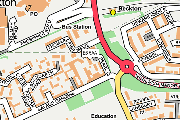 E6 5AA map - OS OpenMap – Local (Ordnance Survey)
