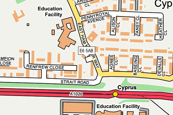 E6 5AB map - OS OpenMap – Local (Ordnance Survey)