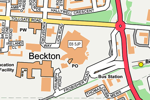 E6 5JP map - OS OpenMap – Local (Ordnance Survey)