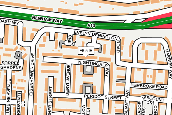 E6 5JR map - OS OpenMap – Local (Ordnance Survey)