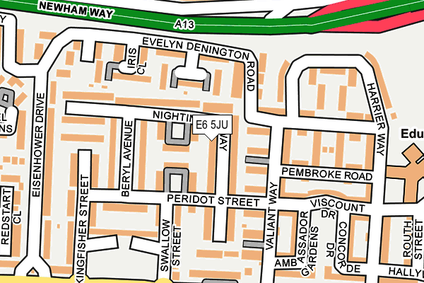 E6 5JU map - OS OpenMap – Local (Ordnance Survey)