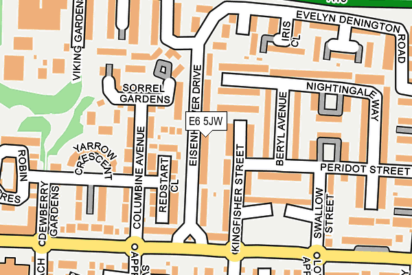 E6 5JW map - OS OpenMap – Local (Ordnance Survey)