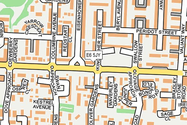 E6 5JY map - OS OpenMap – Local (Ordnance Survey)