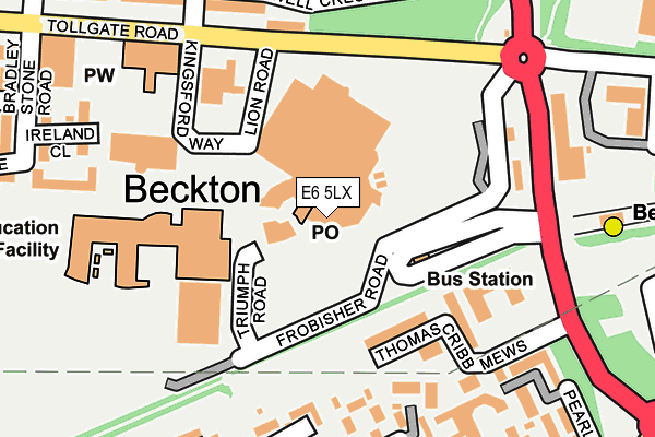 E6 5LX map - OS OpenMap – Local (Ordnance Survey)