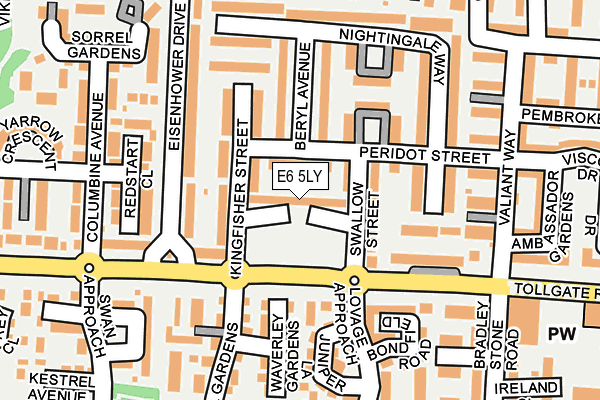 E6 5LY map - OS OpenMap – Local (Ordnance Survey)