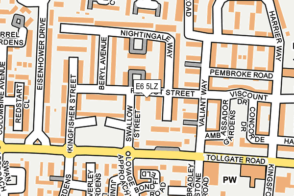 E6 5LZ map - OS OpenMap – Local (Ordnance Survey)