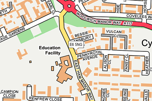 E6 5NG map - OS OpenMap – Local (Ordnance Survey)