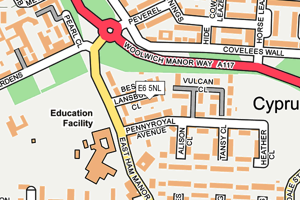 E6 5NL map - OS OpenMap – Local (Ordnance Survey)