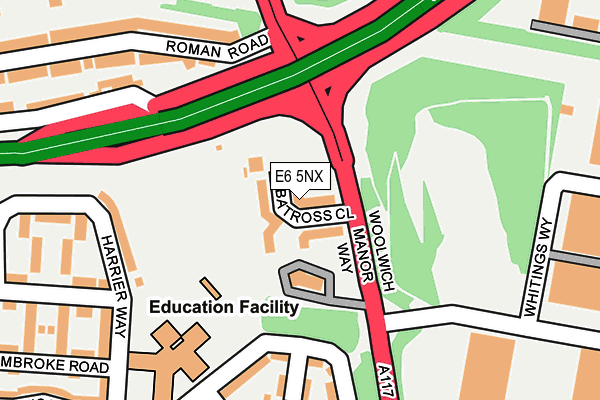 E6 5NX map - OS OpenMap – Local (Ordnance Survey)