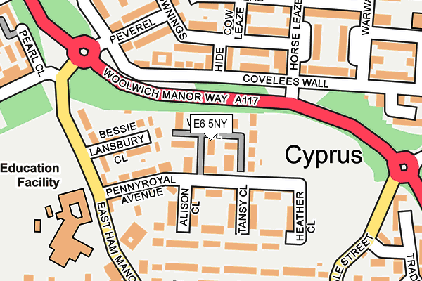 E6 5NY map - OS OpenMap – Local (Ordnance Survey)