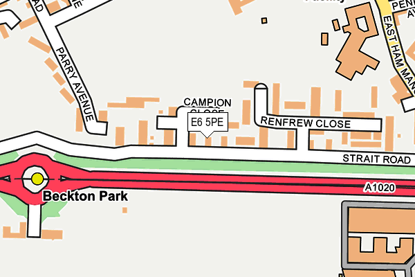 E6 5PE map - OS OpenMap – Local (Ordnance Survey)