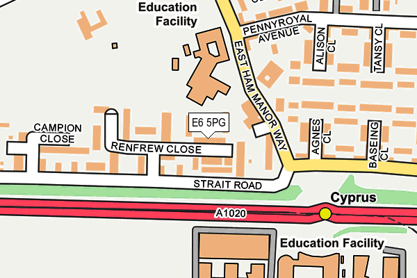 E6 5PG map - OS OpenMap – Local (Ordnance Survey)