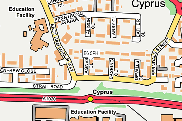 E6 5PH map - OS OpenMap – Local (Ordnance Survey)