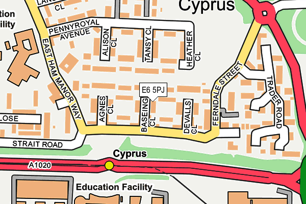 E6 5PJ map - OS OpenMap – Local (Ordnance Survey)