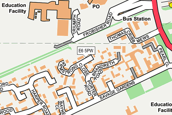 E6 5PW map - OS OpenMap – Local (Ordnance Survey)