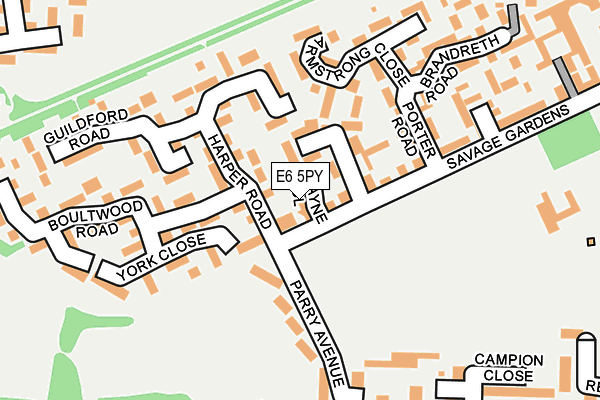 E6 5PY map - OS OpenMap – Local (Ordnance Survey)