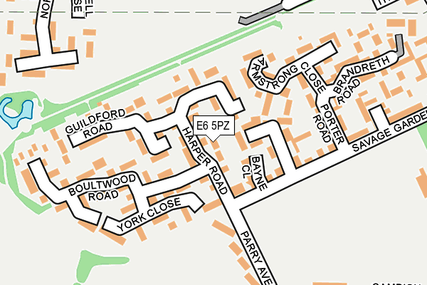 E6 5PZ map - OS OpenMap – Local (Ordnance Survey)