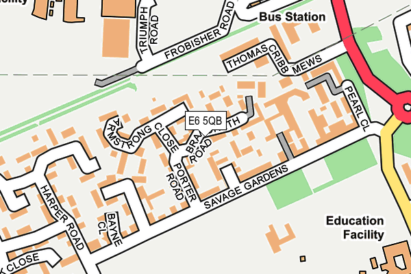 E6 5QB map - OS OpenMap – Local (Ordnance Survey)