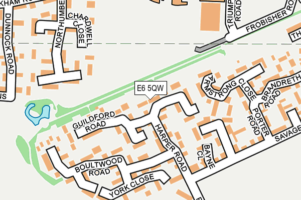 E6 5QW map - OS OpenMap – Local (Ordnance Survey)