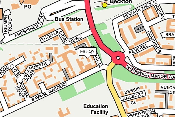 E6 5QY map - OS OpenMap – Local (Ordnance Survey)