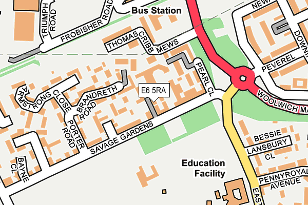 E6 5RA map - OS OpenMap – Local (Ordnance Survey)