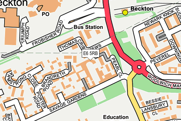 E6 5RB map - OS OpenMap – Local (Ordnance Survey)